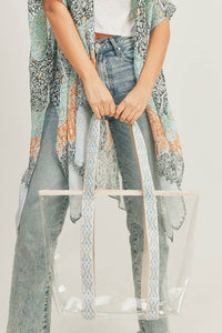 Thumbnail for Hat Carrying Clear Tote Bag: Navy