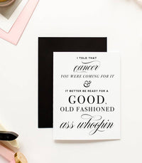 Thumbnail for Beat Cancer, Get Well Card, Encouragement Greeting Card