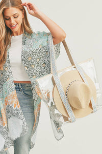 Thumbnail for Hat Carrying Clear Tote Bag: Navy