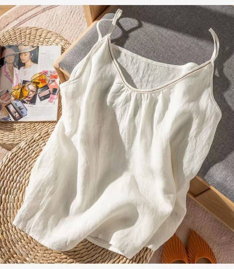 Cotton Linen Camisole Tank Top