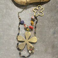 Thumbnail for Loaded With Blooms Double Layered Flower Necklace