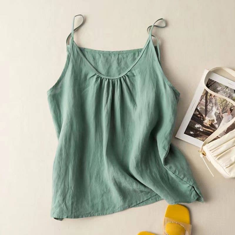 Cotton Linen Camisole Tank Top