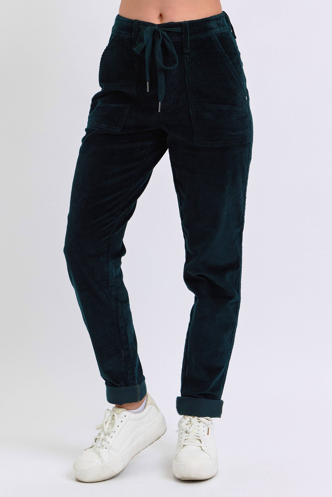 Judy Blue Emerald Corduroy Cuffed Jogger