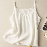 Thumbnail for Cotton Linen Camisole Tank Top