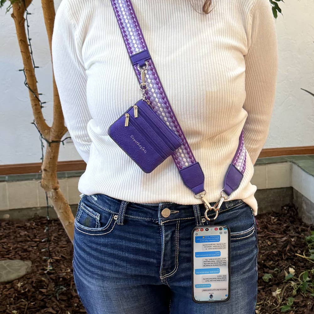 Clip & Go Strap w/Zippered Pouch Fun Dots