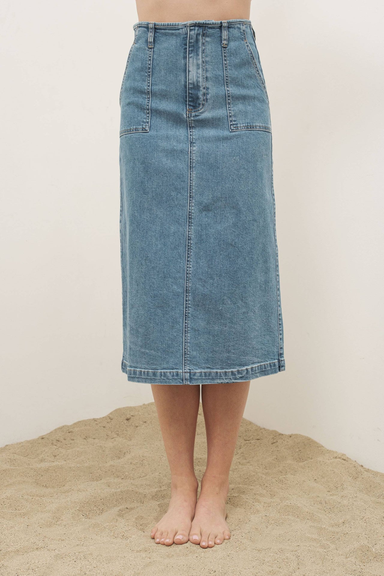 MIDI DENIM SKIRTS