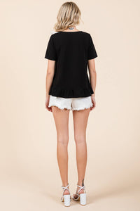Thumbnail for 3-Bow Short Sleeve Top