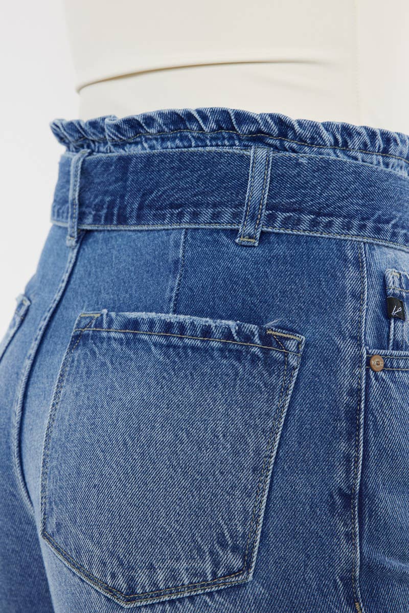 KanCan Jeans Ultra High Rise Bow tie Front KC7391M: MEDIUM Denim