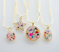 Thumbnail for Terrazzo Stone Necklace - Light Pink