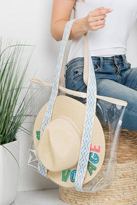 Thumbnail for Hat Carrying Clear Tote Bag: Navy