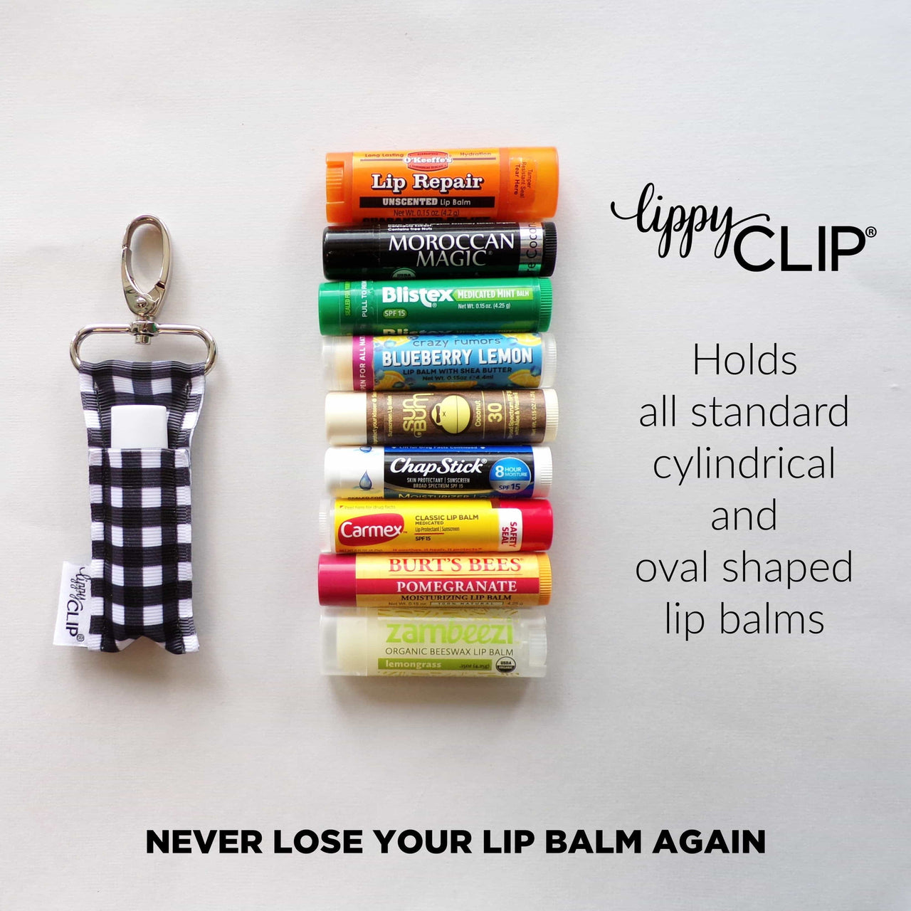 Aqua Floral LippyClip® Lip Balm Holder for Chapstick