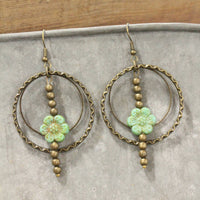 Thumbnail for Picasso Wildflower Glass Bead Dragonfly Earrings