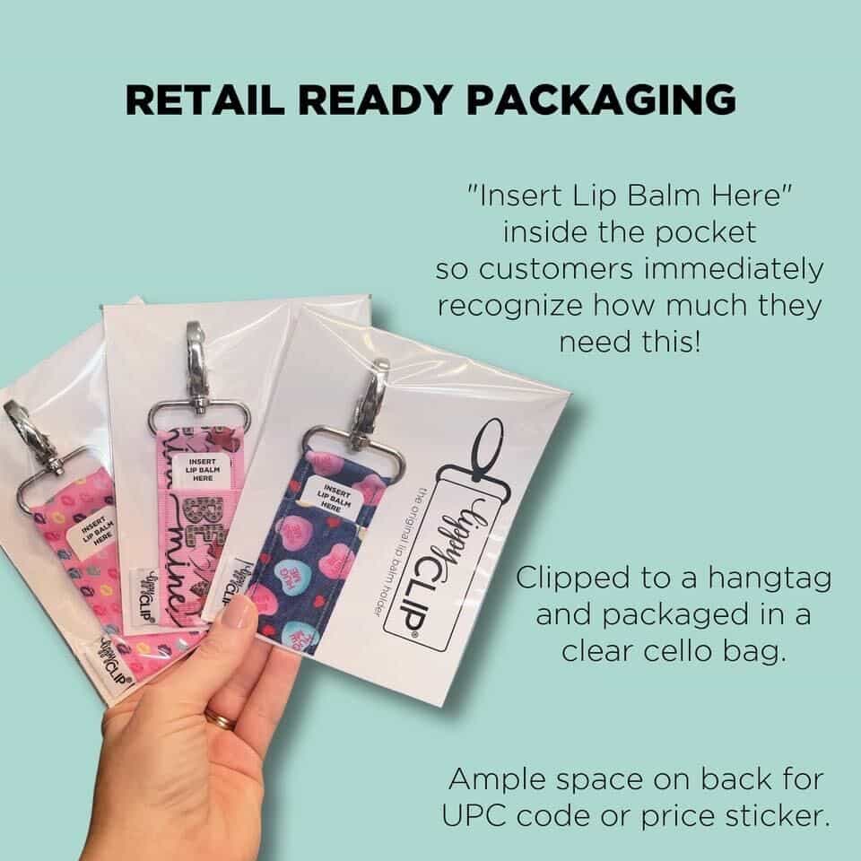 Aqua Floral LippyClip® Lip Balm Holder for Chapstick