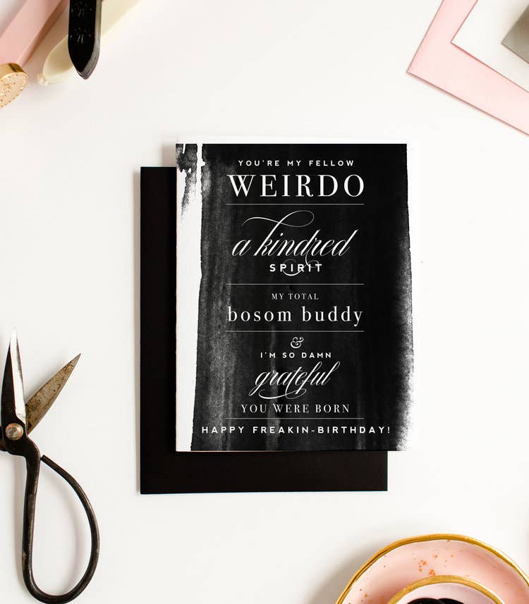 Bosom Buddy Funny Birthday Card - Witty Greeting Card