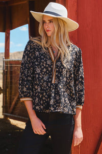Thumbnail for Ditsy Floral Printed Blouse