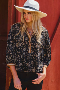 Thumbnail for Ditsy Floral Printed Blouse