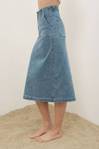 Thumbnail for MIDI DENIM SKIRTS