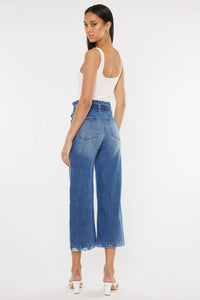 Thumbnail for KanCan Jeans Ultra High Rise Bow tie Front KC7391M: MEDIUM Denim