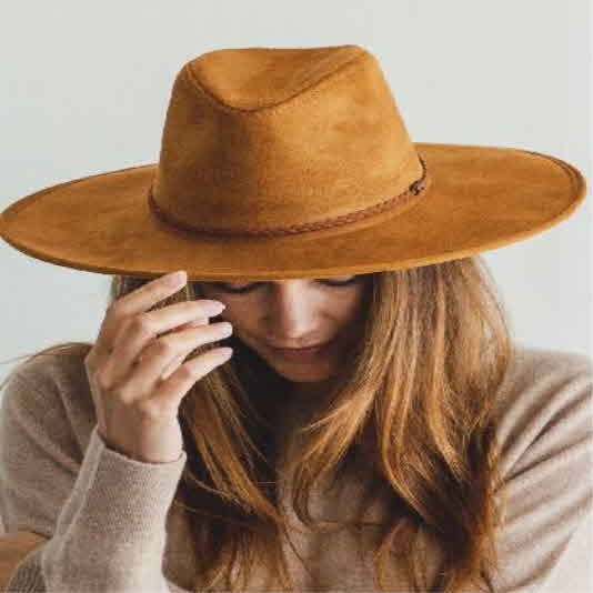 Best seller Fashion Classic Wide Brim Suede Primium Hat Wid