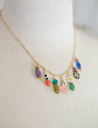 Thumbnail for Dainty Colorful Charm Beaded Necklace
