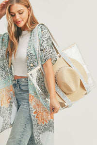 Thumbnail for Hat Carrying Clear Tote Bag: Navy