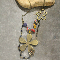 Thumbnail for Loaded With Blooms Double Layered Flower Necklace