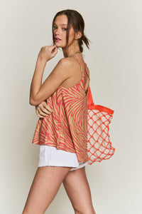 Thumbnail for Tiger stripe  print tank top