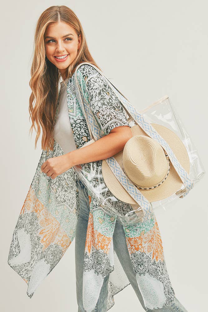 Hat Carrying Clear Tote Bag: Navy