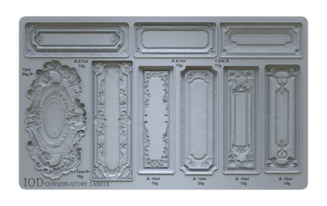 Conservatory Labels 6"x10" - IOD Decor Mould™ - Iron Orchid Designs