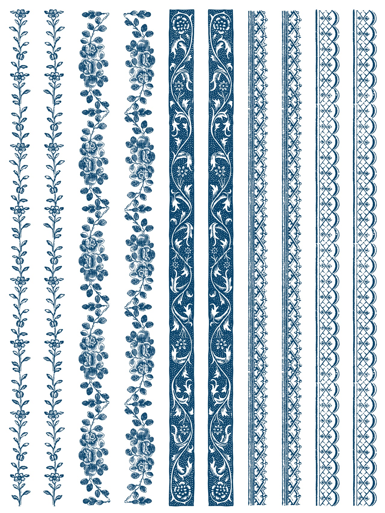 Delft Traditions Azure IOD Paint Inlay 12x16 Pad™ - Iron Orchid Designs