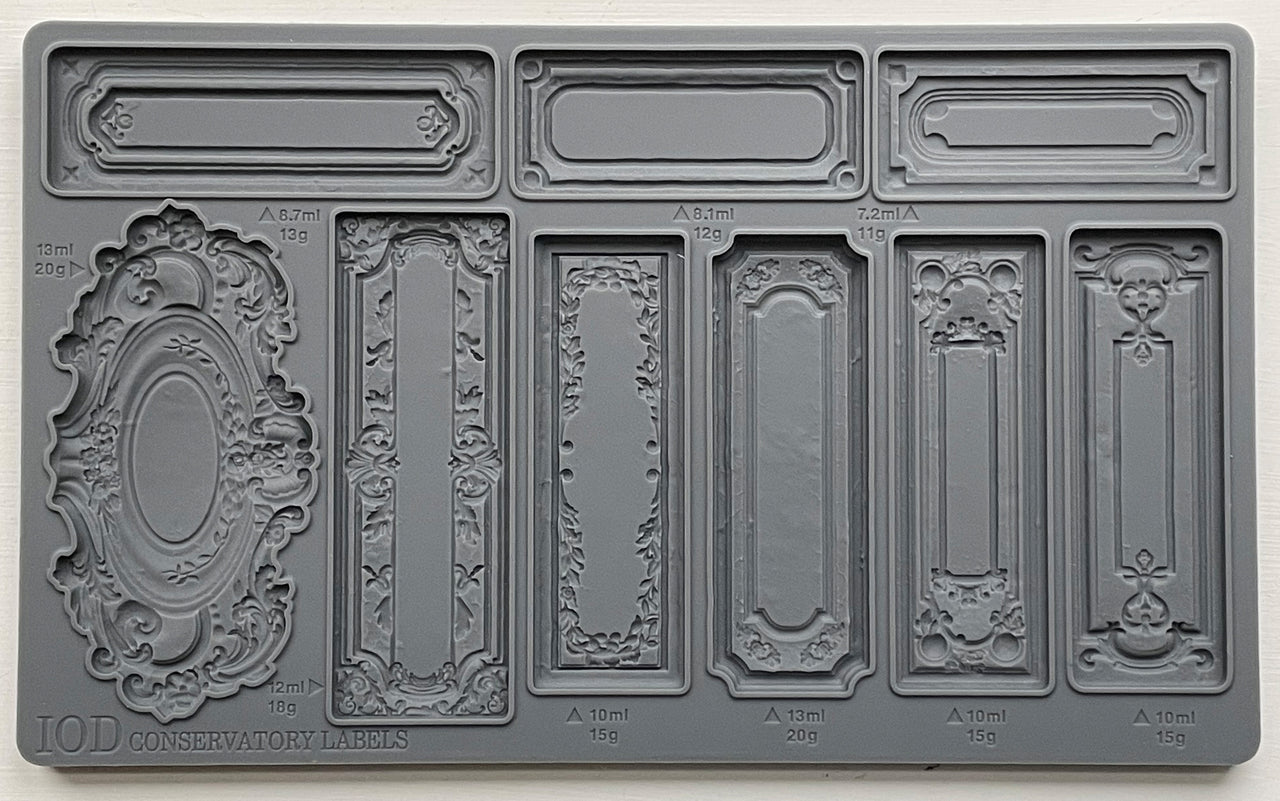 Conservatory Labels 6"x10" - IOD Decor Mould™ - Iron Orchid Designs