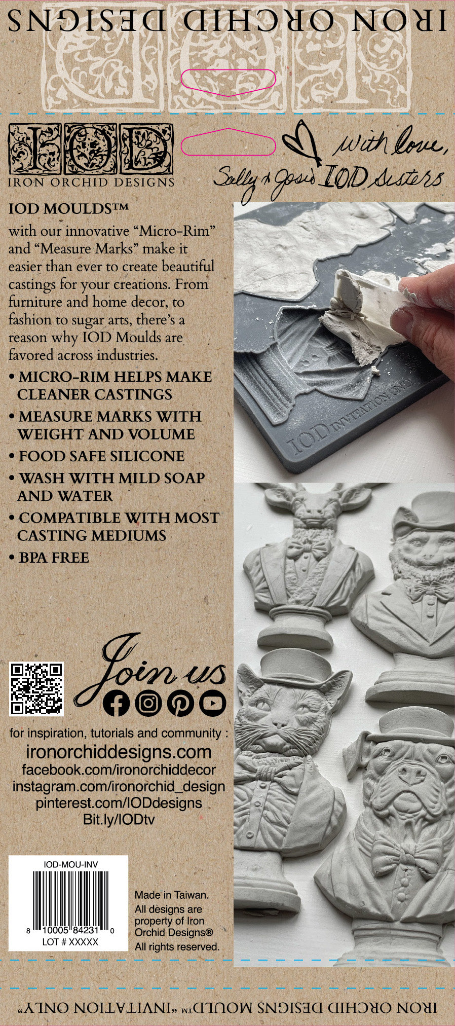 Invitation Only 6"x10" - IOD Decor Mould™ - Iron Orchid Designs