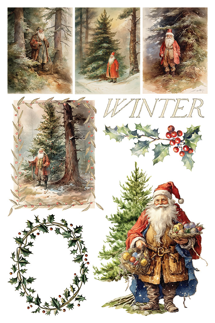 Santa's Hollow IOD Transfer 8x12 Pad™-Iron Orchid Designs