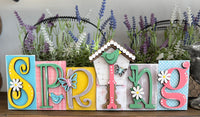 Thumbnail for Spring Block Shelf Sitter Whimsey Wood Craft Kits