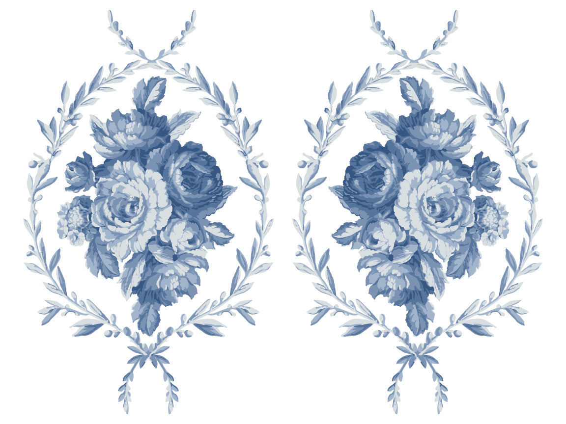 Trompe l’oeil Bleu IOD Paint Inlay 12x16 Pad™ - Iron Orchid Designs
