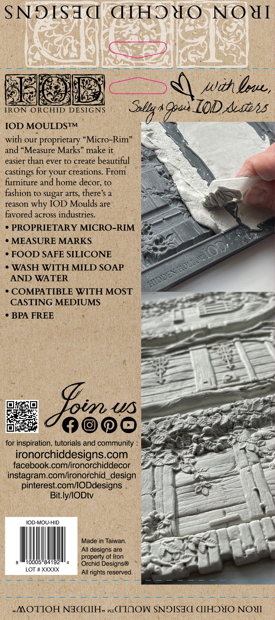 Hidden Hollow 6"x10" - IOD Decor Mould™ - Iron Orchid Designs