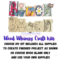 Thumbnail for Bloom Block Shelf Sitter Whimsey Wood Craft Kits