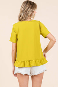 Thumbnail for 3-Bow Short Sleeve Top