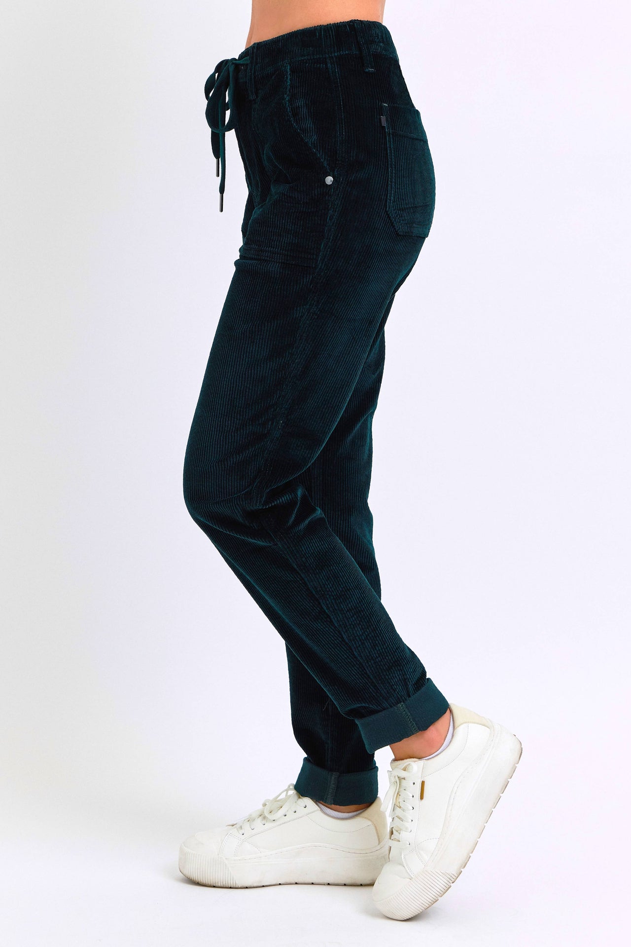 Judy Blue Emerald Corduroy Cuffed Jogger