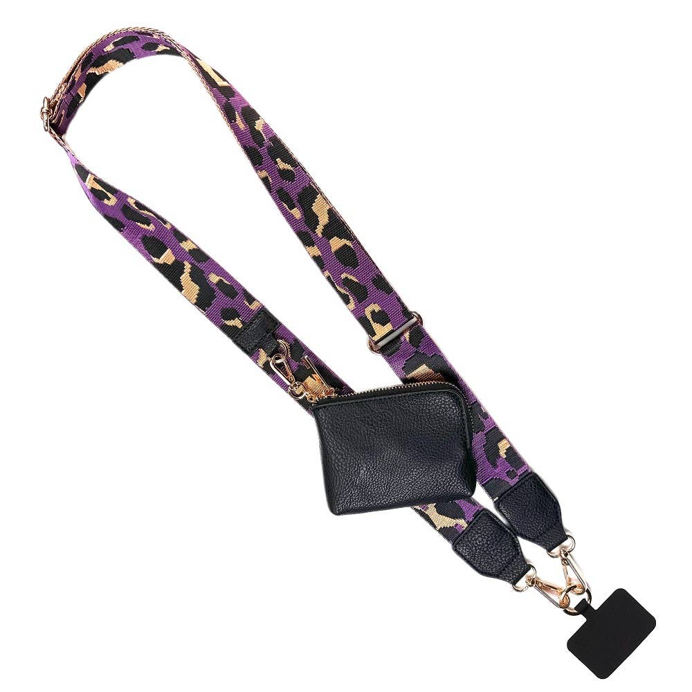 Clip & Go Crossbody Strap with Pouch - Leopard Collection