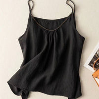 Thumbnail for Cotton Linen Camisole Tank Top
