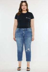 Thumbnail for KanCan Jeans Plus Size Boyfriend Jean KC8631M-P: MEDIUM Denim