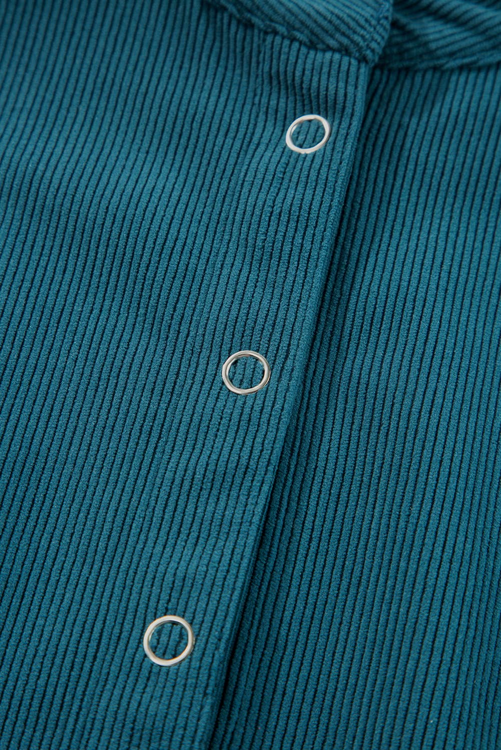 Corduroy Buttoned High Waist Bracelet Sleeve Dress