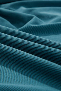 Thumbnail for Corduroy Buttoned High Waist Bracelet Sleeve Dress