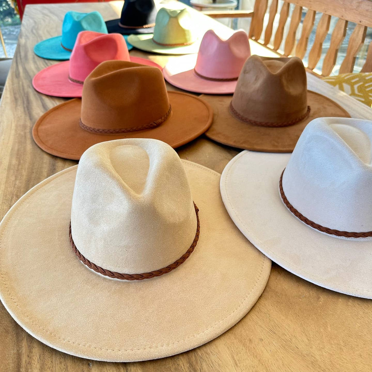 Best seller Fashion Classic Wide Brim Suede Primium Hat Wid
