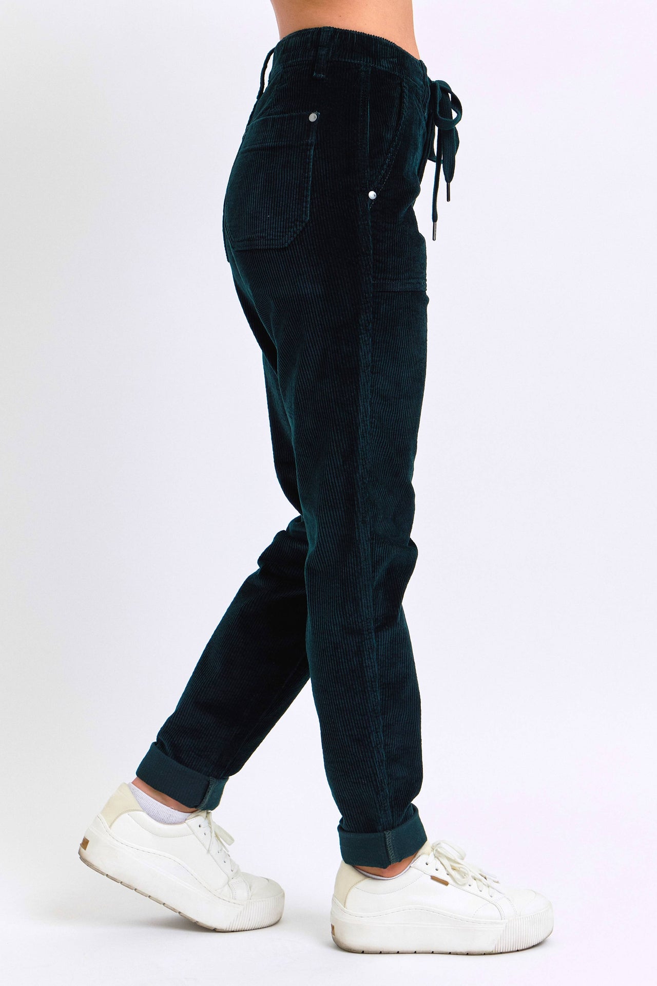 Judy Blue Emerald Corduroy Cuffed Jogger