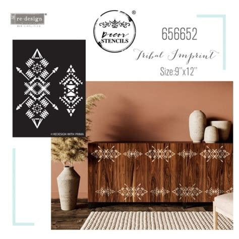 DÉCOR STENCILS®Decor Stencils® – Tribal Imprint – 1 pc, sheet size 9″x12″