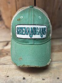 Thumbnail for Shenanigans Distressed Mesh Snapback Baseball Cap