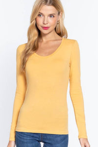 Thumbnail for Long Sleeve Scoop Neck Top