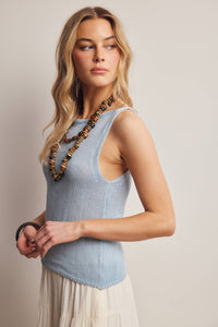 Thumbnail for Sleeveless Cotton Knit Tank Top FSW0046